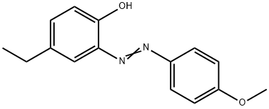 4-ethyl-2-[(4-methoxyphenyl)diazenyl]phenol Struktur