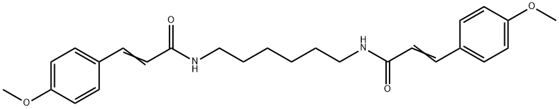 N,N'-1,6-hexanediylbis[3-(4-methoxyphenyl)acrylamide] Struktur