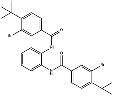 N,N'-1,2-phenylenebis(3-bromo-4-tert-butylbenzamide) Struktur