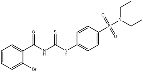 2-bromo-N-[({4-[(diethylamino)sulfonyl]phenyl}amino)carbonothioyl]benzamide Struktur