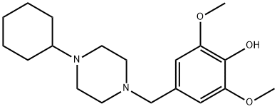 4-[(4-cyclohexylpiperazin-1-yl)methyl]-2,6-dimethoxyphenol Struktur