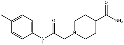 1-{2-[(4-methylphenyl)amino]-2-oxoethyl}piperidine-4-carboxamide Struktur