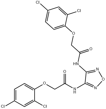 N,N'-1,2,5-oxadiazole-3,4-diylbis[2-(2,4-dichlorophenoxy)acetamide] Struktur