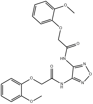 N,N'-1,2,5-oxadiazole-3,4-diylbis[2-(2-methoxyphenoxy)acetamide] Struktur