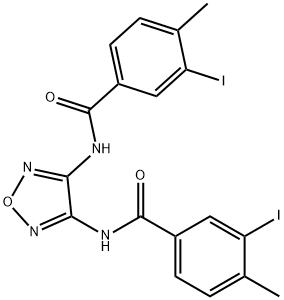 N,N'-1,2,5-oxadiazole-3,4-diylbis(3-iodo-4-methylbenzamide) Struktur