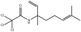 2,2,2-trichloro-N-(3,7-dimethylocta-1,6-dien-3-yl)acetamide Struktur