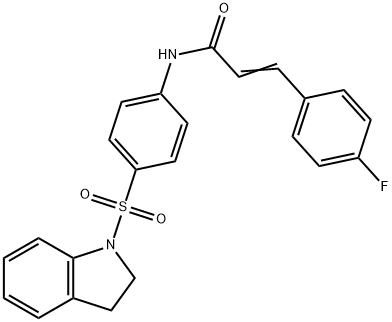 N-[4-(2,3-dihydro-1H-indol-1-ylsulfonyl)phenyl]-3-(4-fluorophenyl)acrylamide Struktur