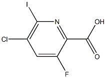 5-chloro-3-fluoro-6-iodopyridine-2-carboxylic acid Struktur