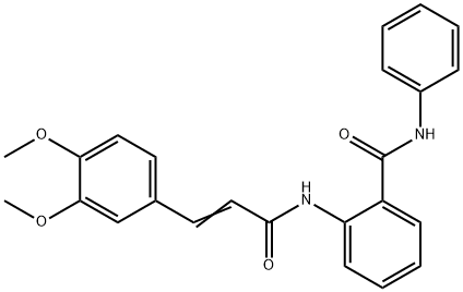 2-{[3-(3,4-dimethoxyphenyl)acryloyl]amino}-N-phenylbenzamide Struktur