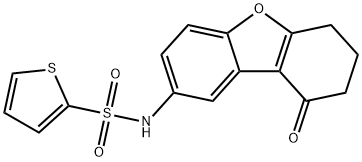 N-(9-oxo-6,7,8,9-tetrahydrodibenzo[b,d]furan-2-yl)thiophene-2-sulfonamide Struktur