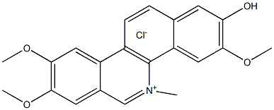 Benzo[c]phenanthridinium, 2-hydroxy-3,8,9-trimethoxy-5-methyl-, chloride (9CI) (MF1) Struktur