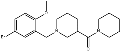 1-(5-bromo-2-methoxybenzyl)-3-(1-piperidinylcarbonyl)piperidine Struktur