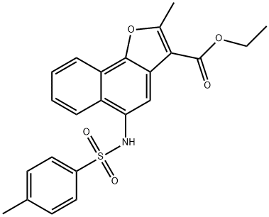 ethyl 2-methyl-5-((4-methylphenyl)sulfonamido)naphtho[1,2-b]furan-3-carboxylate Struktur