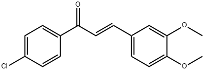 (2E)-1-(4-chlorophenyl)-3-(3,4-dimethoxyphenyl)prop-2-en-1-one Struktur