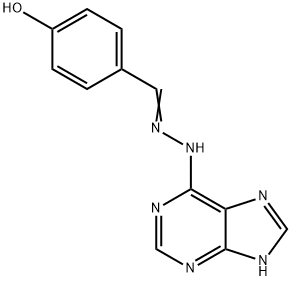 (E)-4-((2-(9H-purin-6-yl)hydrazono)methyl)phenol Struktur