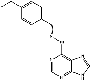 (E)-6-(2-(4-ethylbenzylidene)hydrazinyl)-9H-purine Struktur