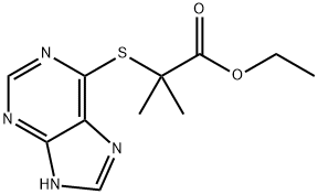 ethyl 2-((9H-purin-6-yl)thio)-2-methylpropanoate Struktur