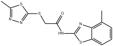 N-(4-methyl-1,3-benzothiazol-2-yl)-2-[(5-methyl-1,3,4-thiadiazol-2-yl)sulfanyl]acetamide Struktur