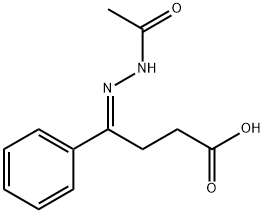 (4E)-4-(acetylhydrazinylidene)-4-phenylbutanoic acid Struktur