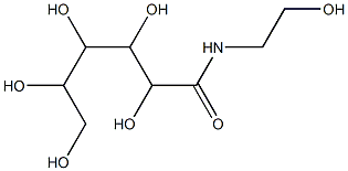 2,3,4,5,6-pentahydroxy-N-(2-hydroxyethyl)hexanamide Struktur