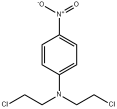 Benzenamine,N,N-bis(2-chloroethyl)-4-nitro- Struktur