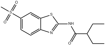 2-ethyl-N-(6-methylsulfonyl-1,3-benzothiazol-2-yl)butanamide Struktur