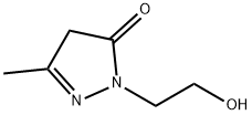 1-(2-hydroxyethyl)-3-methyl-4,5-dihydro-1H-pyrazol-5-one Struktur