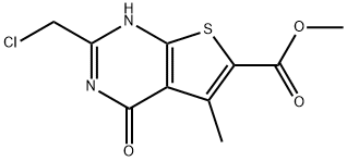 methyl 2-(chloromethyl)-4-hydroxy-5-methylthieno[2,3-d]pyrimidine-6-carboxylate Struktur