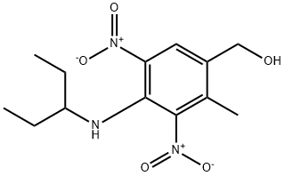 4-[(1-Ethylpropyl)amino]-2-methyl-3,5-dinitrobenzenemethanol Struktur