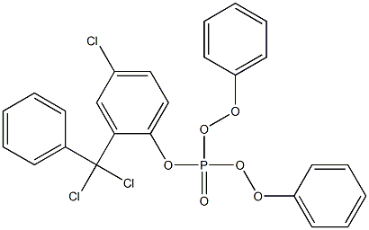 4-chloro-2-(dichloro-phenyl-methyl)-1-diphenoxyphosphoryloxy-benzene Struktur