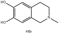 2-methyl-6,7-dihydroxy-1,2,3,4-tetrahydroisoquinoline hydrobromide Struktur