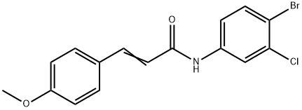 N-(4-bromo-3-chlorophenyl)-3-(4-methoxyphenyl)acrylamide Struktur