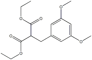 Propanedioic acid, [(3,5-dimethoxyphenyl)methyl]-, diethyl ester Struktur