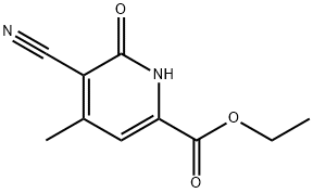 2-Pyridinecarboxylicacid, 5-cyano-1,6-dihydro-4-methyl-6-oxo-, ethyl ester Struktur