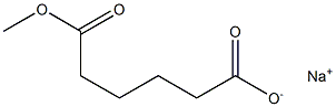 Hexanedioic acid, monomethyl ester, sodium salt Struktur