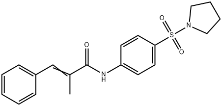 (Z)-2-methyl-3-phenyl-N-(4-pyrrolidin-1-ylsulfonylphenyl)prop-2-enamide Struktur