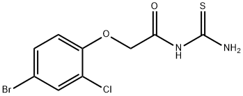 N-(aminocarbonothioyl)-2-(4-bromo-2-chlorophenoxy)acetamide Struktur