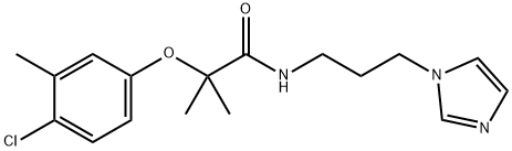 2-(4-chloro-3-methylphenoxy)-N-(3-imidazol-1-ylpropyl)-2-methylpropanamide Struktur