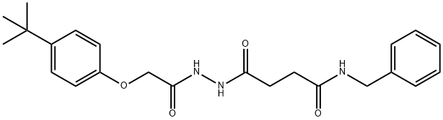 N-benzyl-4-{2-[(4-tert-butylphenoxy)acetyl]hydrazino}-4-oxobutanamide Struktur