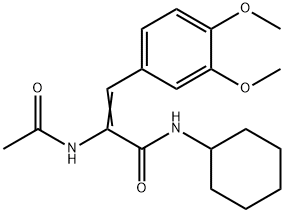 2-(acetylamino)-N-cyclohexyl-3-(3,4-dimethoxyphenyl)acrylamide Struktur