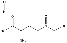 Butanoic acid, 2-amino-4-(hydroxymethylphosphinyl)-, hydrochloride Struktur