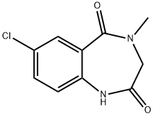 1H-1,4-Benzodiazepine-2,5-dione, 7-chloro-3,4-dihydro-4-methyl- Struktur