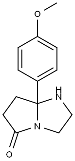 7a-(4-Methoxyphenyl)-hexahydro-1H-pyrrolo[1,2-a]imidazolidin-5-one Struktur