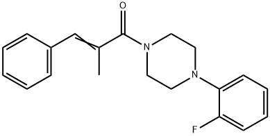 (2Z)-1-[4-(2-fluorophenyl)piperazin-1-yl]-2-methyl-3-phenylprop-2-en-1-one Struktur