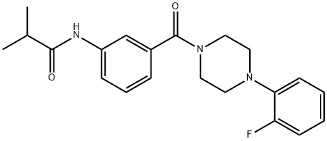 N-[3-[4-(2-fluorophenyl)piperazine-1-carbonyl]phenyl]-2-methylpropanamide Struktur