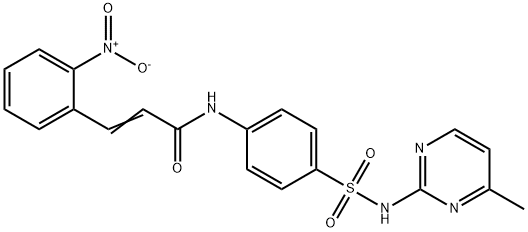 (E)-N-[4-[(4-methylpyrimidin-2-yl)sulfamoyl]phenyl]-3-(2-nitrophenyl)prop-2-enamide Struktur