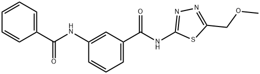 3-benzamido-N-[5-(methoxymethyl)-1,3,4-thiadiazol-2-yl]benzamide Struktur