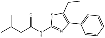 N-(5-ethyl-4-phenyl-1,3-thiazol-2-yl)-3-methylbutanamide Struktur