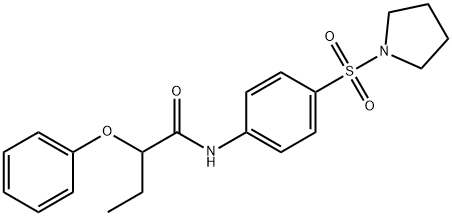 2-phenoxy-N-(4-pyrrolidin-1-ylsulfonylphenyl)butanamide Struktur