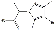 2-(4-Bromo-3,5-dimethyl-1H-pyrazol-1-yl)propanoic acid Struktur